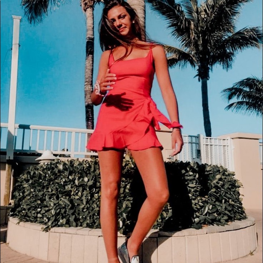 Princess Poly Wrap Dress in Red